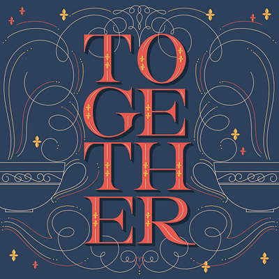 Together design illustration lettering typography