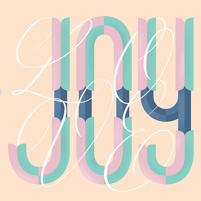 Joy+Love design lettering modern calligraphy script typography