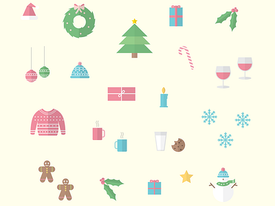 Christmas icons christmas design holiday season icons icons set illustration vector winter