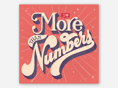 Numbers 70s design hand lettering lettering procreate script typography