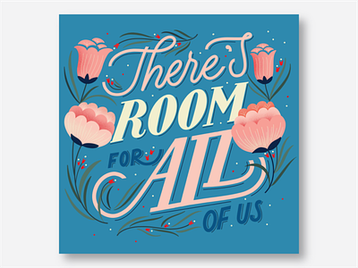 There's Room design graphicdesign hand lettering illustration lettering modern calligraphy modern script procreate script typography