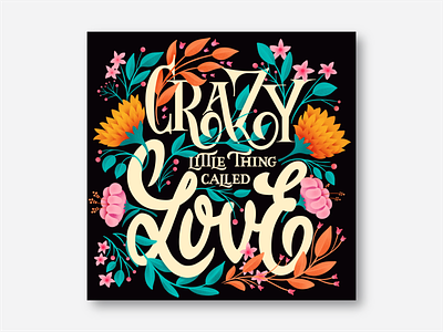 Tribute to Queen design foliage graphicdesign hand lettering illustration lettering modern calligraphy procreate script typography