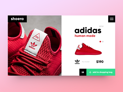 Shoera abstract adidas concept art design ecommerce gilroy font graphic design illustration photoshop web webdesign