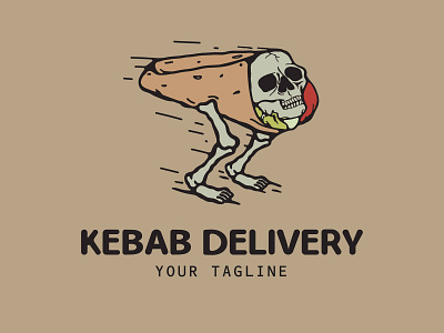 kebab delivery branding graphic graphic design graphic art grapic design illustration logo vector