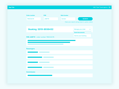 Iterating on an easier way to manage bookings b2b booking enterprise enterprise ux figma platform prototype travel travel management ux web app wireflow wireframe wireframe design