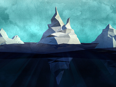 Low poly iceberg by Emanuele Colombo on Dribbble