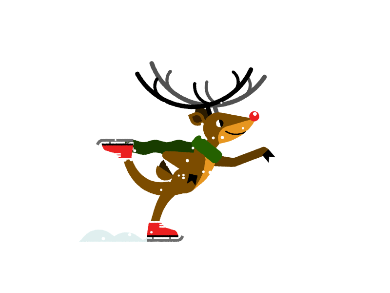 Reindeer animation character christmas gif loop reindeer rudolph santa