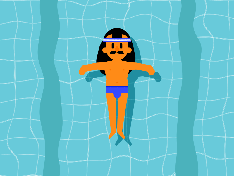 Endless Pool animation character pool swim swimming