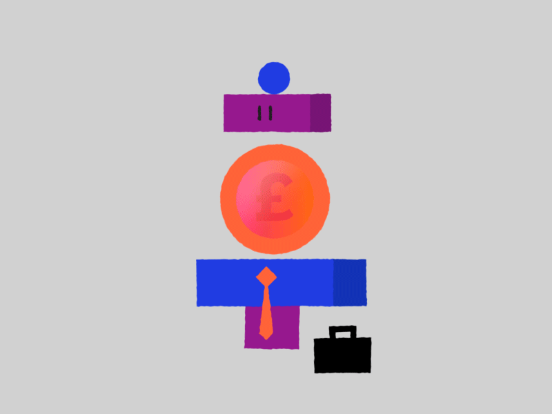 Businessman businessman business coin corruption finance money ae gif after effects aftereffects character loop animation