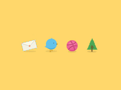 Some icons cartoon contact dribbble forrst icon mail twitter webdesign