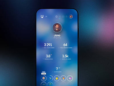 Mongobox – Profile 👁 app avatar blur blurred background blurry concept grid interface mobile profile responsive sound spotify typography ui uidesign uiux ux web website