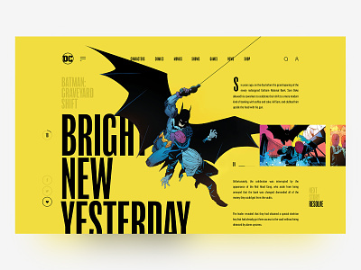 DC Concept – Stories batman comics concept design interface typography ui ux web