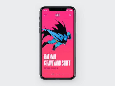 DC Concept – App app batman black comics concept interface typography ui ux web