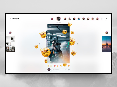 Instagram Desktop – Stories 🤯 concept design grid ig insta instagram interface menu photos post redesign stories story ui ux web