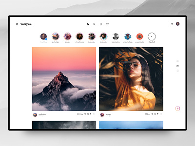 Instagram Desktop Redesign – Case 🚀 case case studies concept design discover grid ig insta instagram interface photos post profile redesign stories story ui ux web