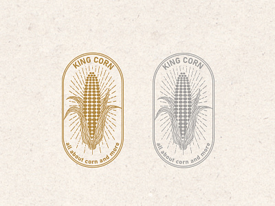 KING CORN ! agricultural crop design flat illustration logo minimal vector