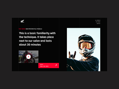 Test drive moto website concept design figma moto ui usability ux web website