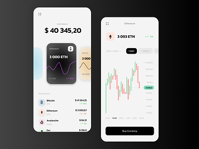 Crypto Wallet - Mobile app crypto figma mobile money ui ux