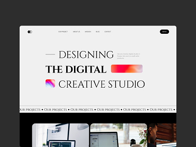 Digital studio Concept website design digital figma studio ui usability ux web website