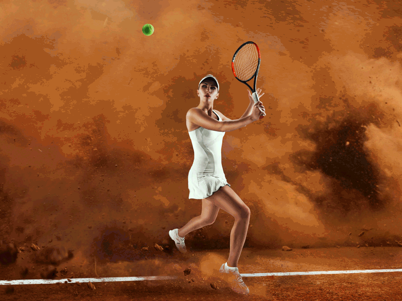 Cinemagraph of female tennisplayer after effects after effects animation animation cinemagraph motion motion graphics photoshop