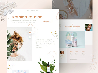 Organic skincare product agency beauty app beauty product beauty salon branding clean design ecommerce ecommerce design food homepage ui website