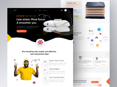 E- commerce web product (Mattress ) agency app clean design clean ui ecommerce ecommerce design food homepage ui website
