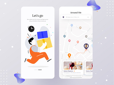 Deliver onboarding agency app clean design clean ui delivery app food homepage landingpage mobile app mobile design mobile ui real estate ui website