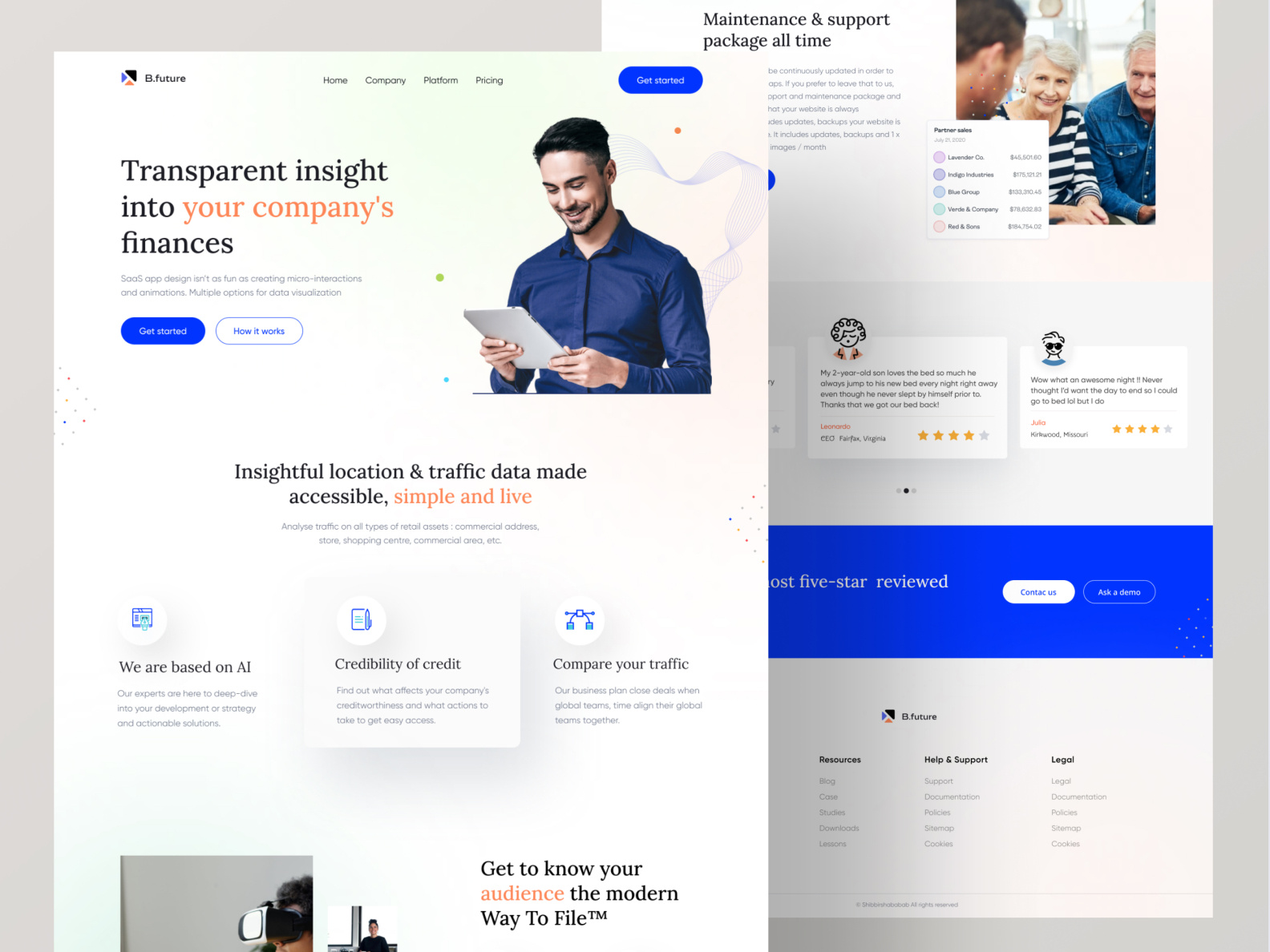 Business Landing Page UI/UX Design by Shibbir Shabab for Upnow Studio ...