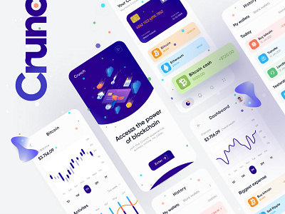 Crypto App UX/UI agency app app ui bitcon blockchain branding clean design clean ui crypto app finance fintech graphic design homepage logo minimal ui mobile app nft ui uiux designer website