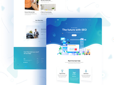 SEO Landing Page Design by Shibbir for Readyui on Dribbble