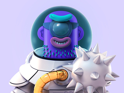 Spacetime Warrior #014 3d 3d character character characters illustration nft space