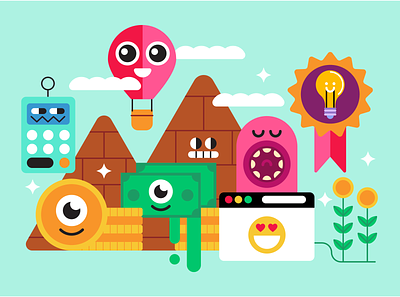 Web Iconography #1 character characters design graphics icon icons illustration illustrator procreate vector web