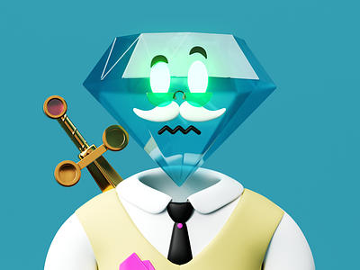 The Librarian 3d avatar character character design characters illustration meta nft nft artist nft design pfp