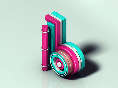 B 36daysoftype 3d b lettering typography