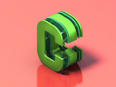C 36daysoftype 3d c lettering typography