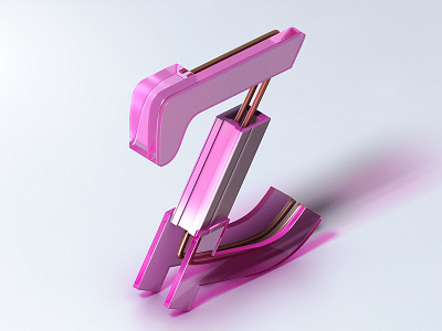 Z 36daysoftype 3d lettering typography z