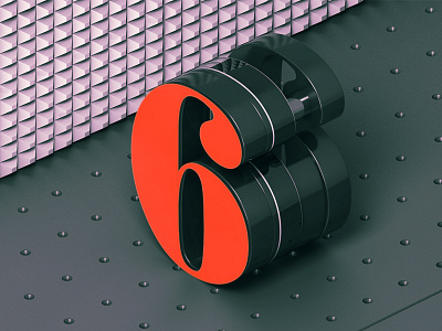 6 36daysoftype 3d 6 lettering numbers typography