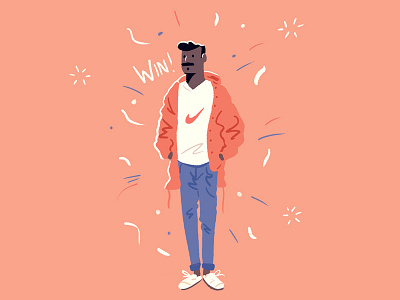 The Sports Fan character fan illustration nike rough sport sports style test win