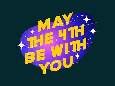 May Fourth character characters graphics illustration over star wars stickers type vector