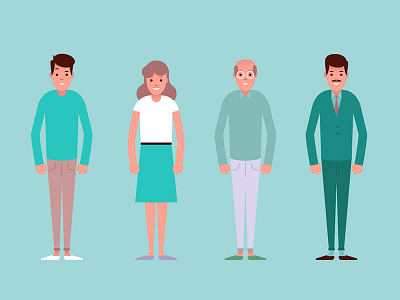 Group business character characters group human icon illustration people vector