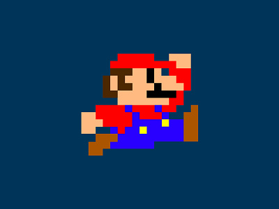 Mario character characters design games illustration pixels retro video game