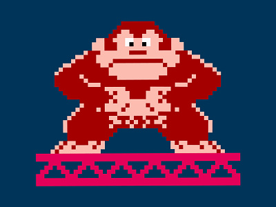 Donkey Kong character characters design games illustration pixels retro video game