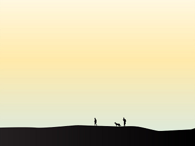 Silhouettes artwork design dog illustration silhouettes simple yellow