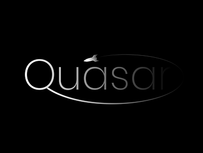 Logo challenge- Quasar space shuttle (silver edition) design gradients illustration logo spaceship