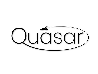Logo challenge- Quasar space shuttle (white) design gradient illustration simple spaceship