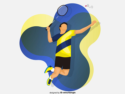 Badminton Player adobe illustration adobe illustrator adobe illustrator draw badminton player illustration vector vector design