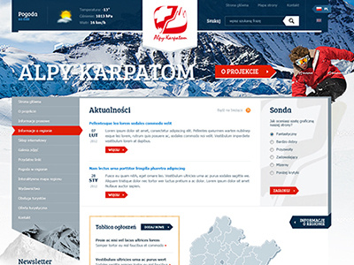 Alpy Karpatom poland shwitzerland webdesign
