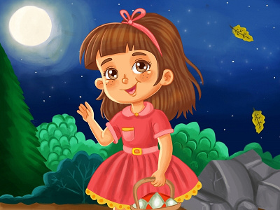 cute girl children book illustration design icon illustration illustrator mascot maskot vector yayınevi çizer