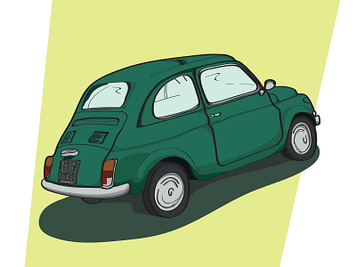 Fico car illustration simple vector