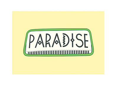 Paradise Logo design digitalart illustration logo simple vector